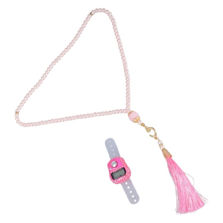 99 Rosary Beads with Counter Tasbih Prayer Beads Wrap Bracelets Necklace Eid Prayer Beads for Men Women Eid Jewelry