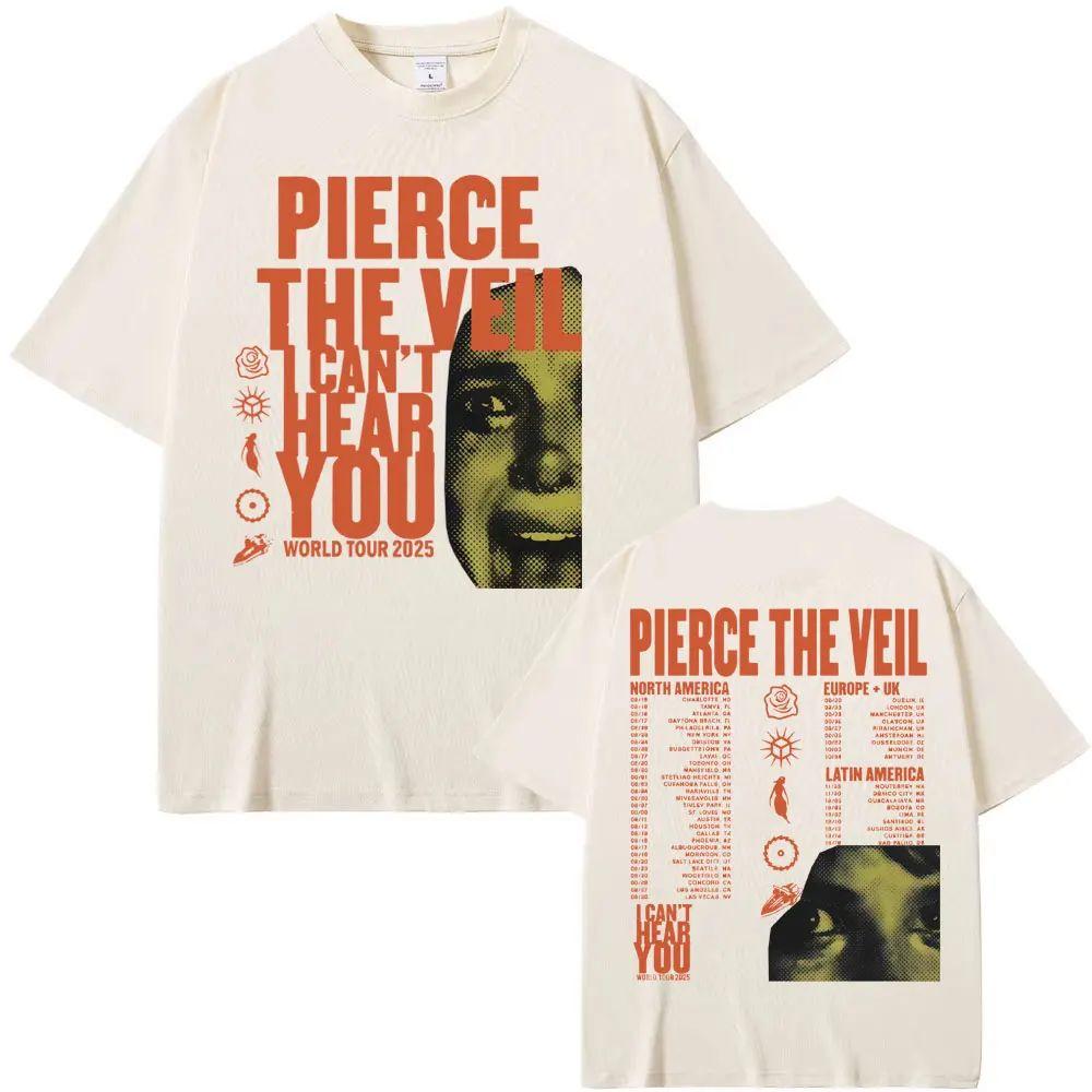 Панк Готика Футболка Высокое Качество Рок Группа Pierce The Veil I Can t Hear You Tour Хлопок Принт Футболки Унисекс S