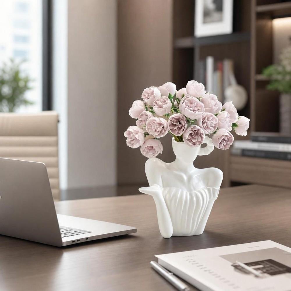 Nordic Style Flower Planter Desk Ornament Plant Pot Modern Art Style Human-Shaped Vase Tabletop