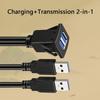 Fast speed USB3.0 Double Interfaces Data Cable Snap On Mount Waterproof PVC for Automotive Motorcycle Boats Panels