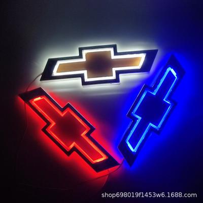 5D LED Illuminated Rear Trunk Emblem Light, Glow Bowtie Tail Logo Fit for Chevrolet Cruze, Malibu, New Epica Auto Mod Decor