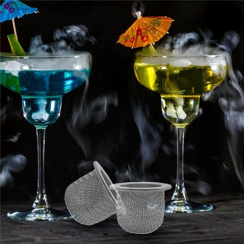 VOFUN-40Pcs Cocktail Smoker Filter Accessories, Double Screen Filter, Washable Stainless Steel Mesh Screen Filter Bowl