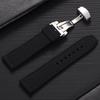 20mm 22mm Silicone Strap Waterproof Soft Rubber Watch Band Breathable Bracelet Universal Replacement Wristband Butterfly Buckle