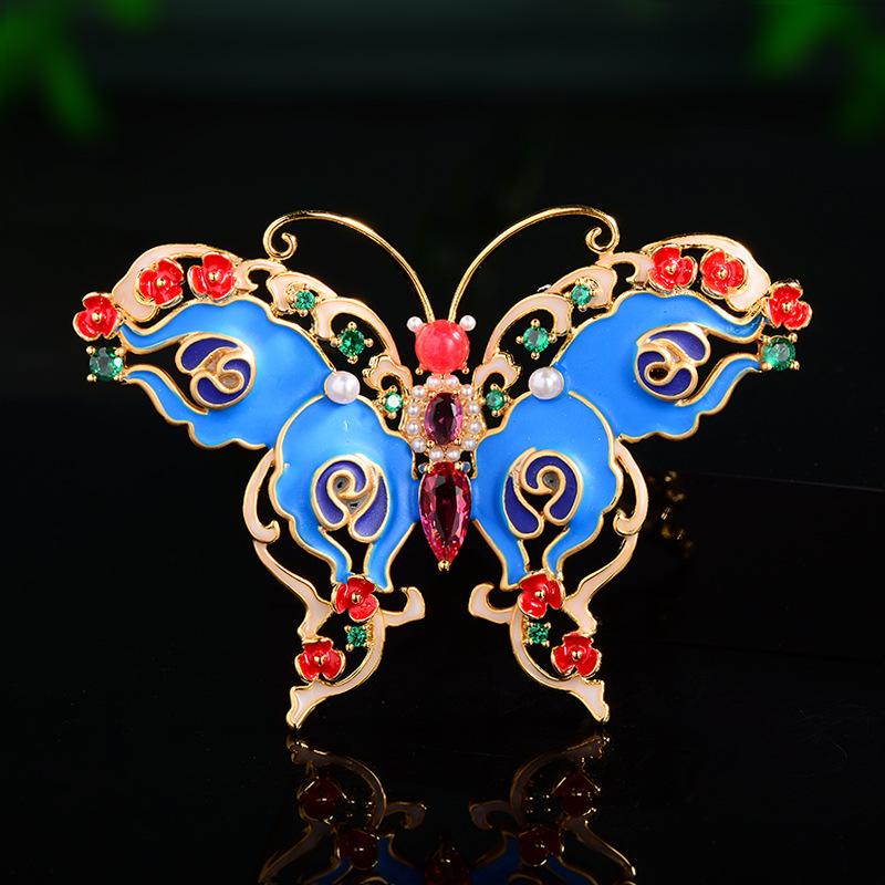 

Женская брошь-бабочка из эмали в дизайне «легкая роскошь», модная и универсальная, с нишевым чувством дизайна, повседневный аксессуар