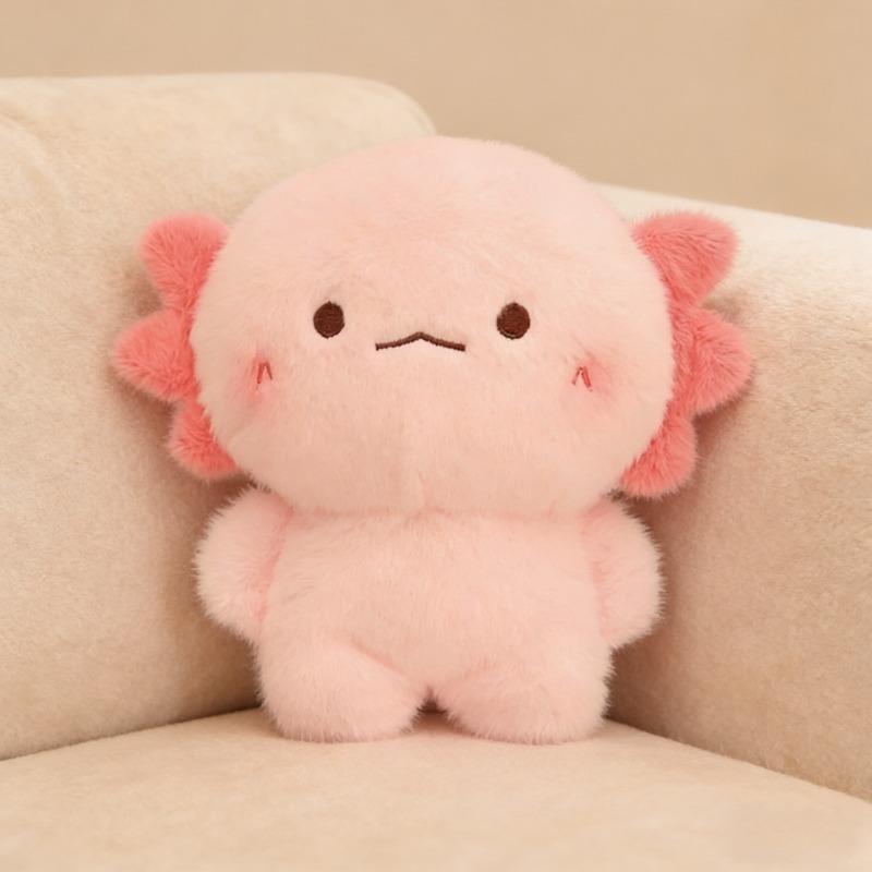 Soft Cute Axolotl Plush Toy Fluffy Salamander Stuffed Plushie Throw Pillow Kawaii Cartoon Doll Home Decor for Friends Gifts