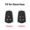 For Cadillac Escalade ESV SRX STS XTS ELR ATS CTS DTS XT5 CT6 2014 - 2018 Car Smart 4/5 Buttons Key Case Cover Bag Shell Fob