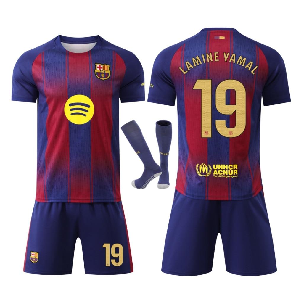 Barcelona Yamal Kinder Fußballtrikot Set YSHT Blau