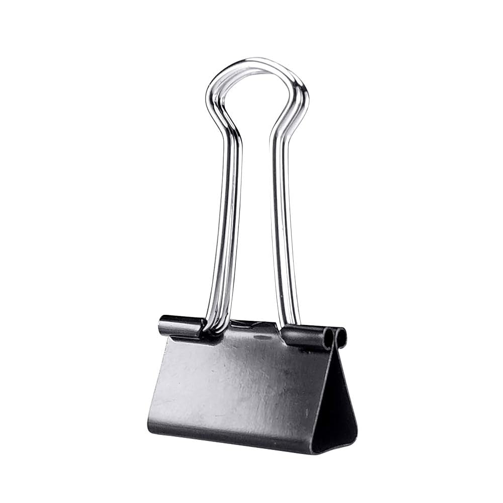lingzaling 25mm Double Clips Black Pack of 20