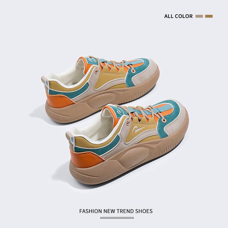 Zapatos Blancos INS con Forro Polar para Mujer Primavera Nuevo Transpirables Zapatos de Tablero Street Shooting Zapatillas de Running para Mujer