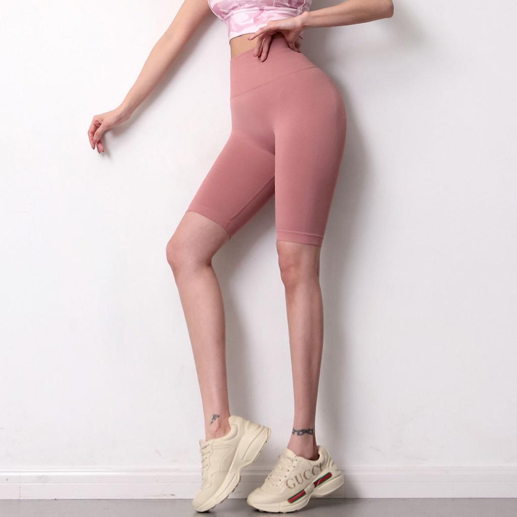 High Waist Super Elastic Fitness Pants Tight Hip Lifting Breathable Quick-Drying Five-Point Cycling