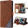 Case + 2 Tempered Glasses - Xiaomi - Redmi A3 - Synthetic Leather - Retro Effect - Flexible