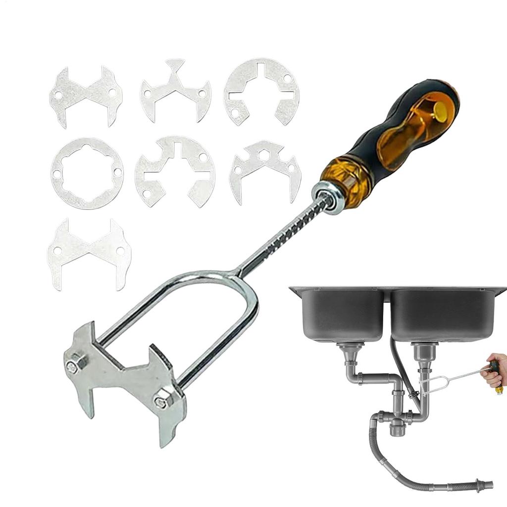 Multifunctional Sink Wrench Adjustable Basin Faucet Installer Spanner Sink Faucet Installer Removal Wrench For Bathroom Kitchen