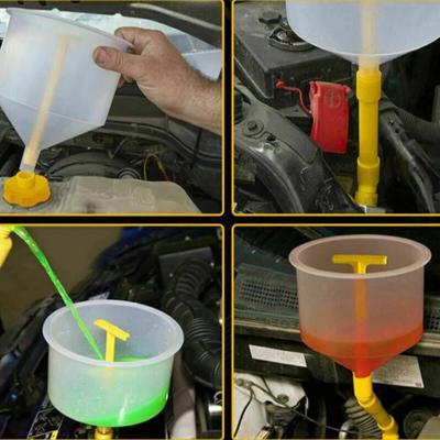 Kit deentonnoir pour radiateur de voiture 15 pièces Conception anti-débordement Bec de purge Kit de remplissage de liquide de refroidissement Entonnoir de remplissage Kit de système de refroidissement à eau