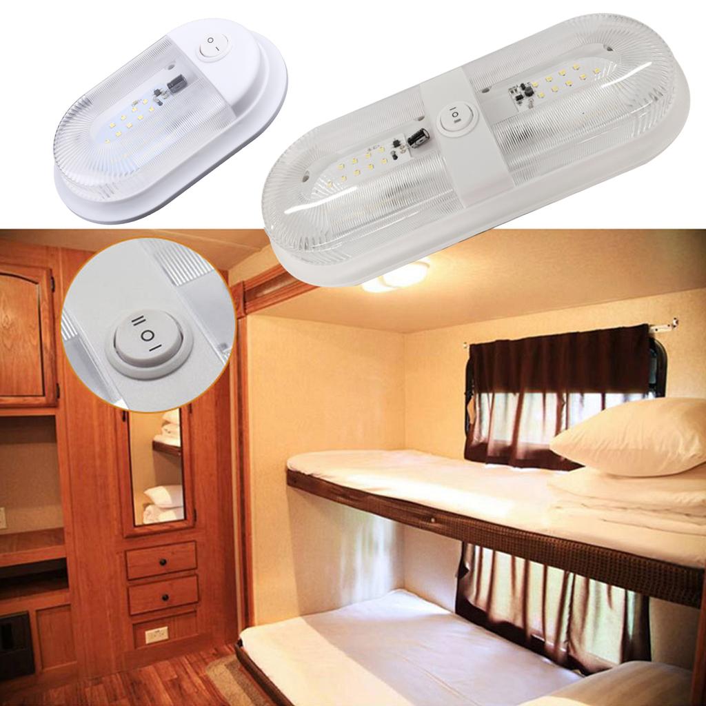 Single/Dual LED Dome Light with Seperate Switch 10-24V Ceiling Lamp RV Interior Equipment RV Interior Lighting