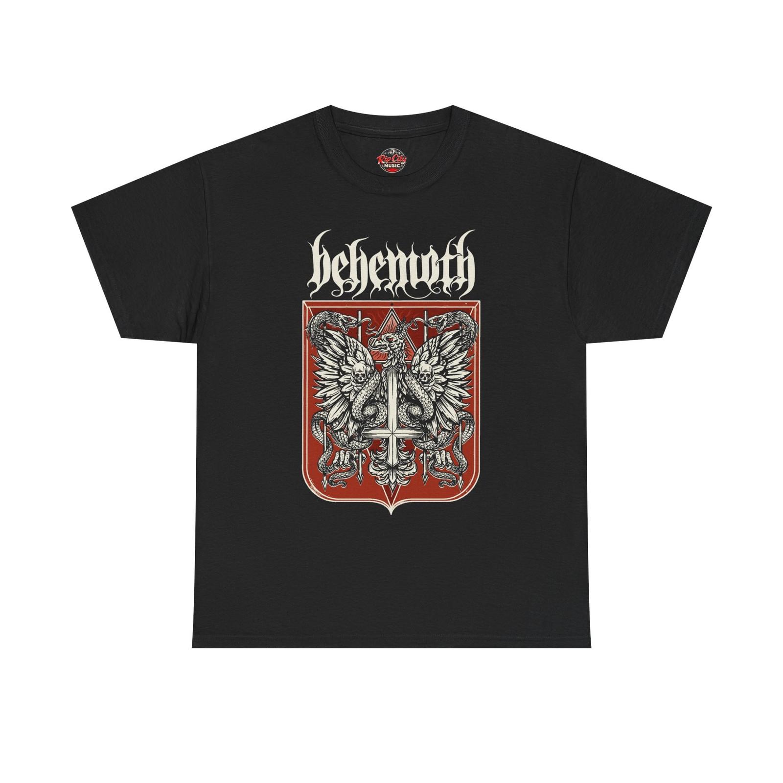 Behemoth Coat of Arms Griffon Crest Death Metal Rock Band Unisex T-Shirt XL
