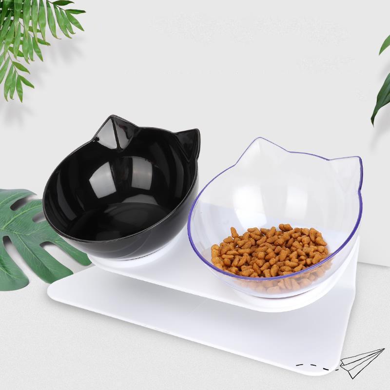 

2pcs/set Double food and water bowls with stand sets Non-slip Pet Food Water Bowls