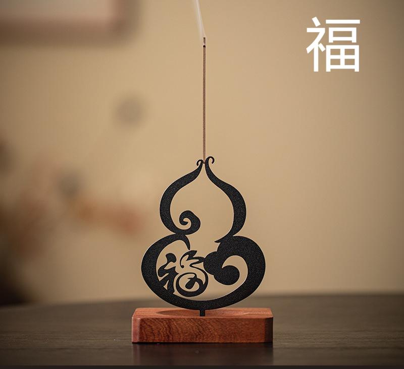 

Creative gourd line incense burner incense seat sandalwood plate holder tea space indoor advanced aromatherapy burner tea