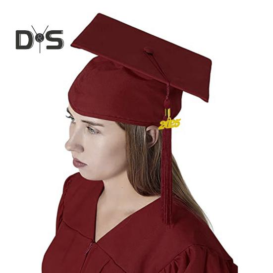 Graduation Cap with 2025 Tassel Class of 2025 Unisex Adult Matte Graduation Cap for High School Bachelor