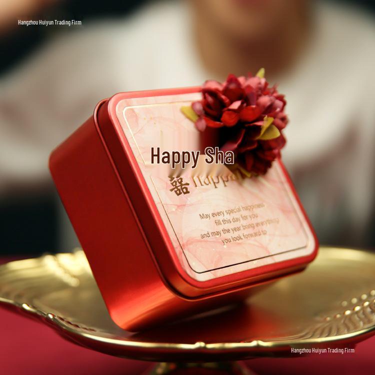 2025 Fold-Free Wedding Engagement Candy Tin Box