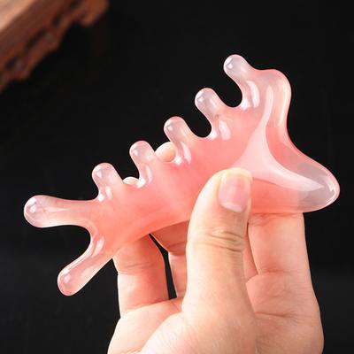 4v1 hřeben na masáž pokožky hlavy, hřebeny se širokými zuby, pryskyřičný nástroj Gua Sha pro terapii hlavy, obličeje, akupresuru a stimulaci meridiánů