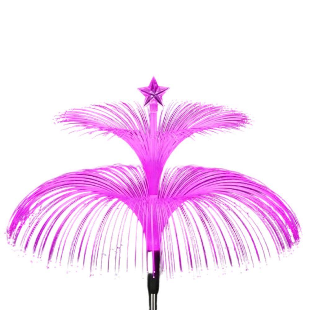 Colorful Outdoor Solar Light Waterproof Fiber Optic Lamp New Solar Jellyfish Lamp  Landscape Light