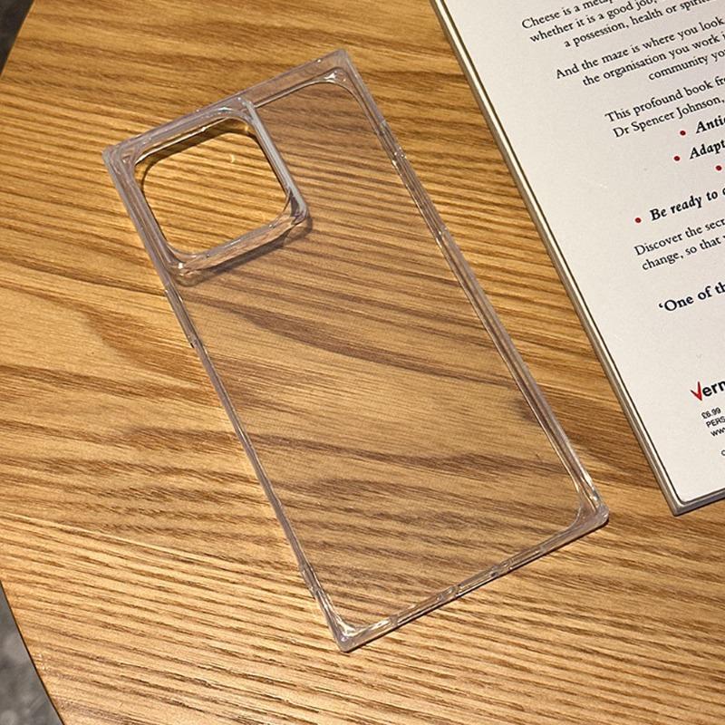 Square Transparent Soft Anti Drop Shockproof Phone Case Compatible With Apple Iphone