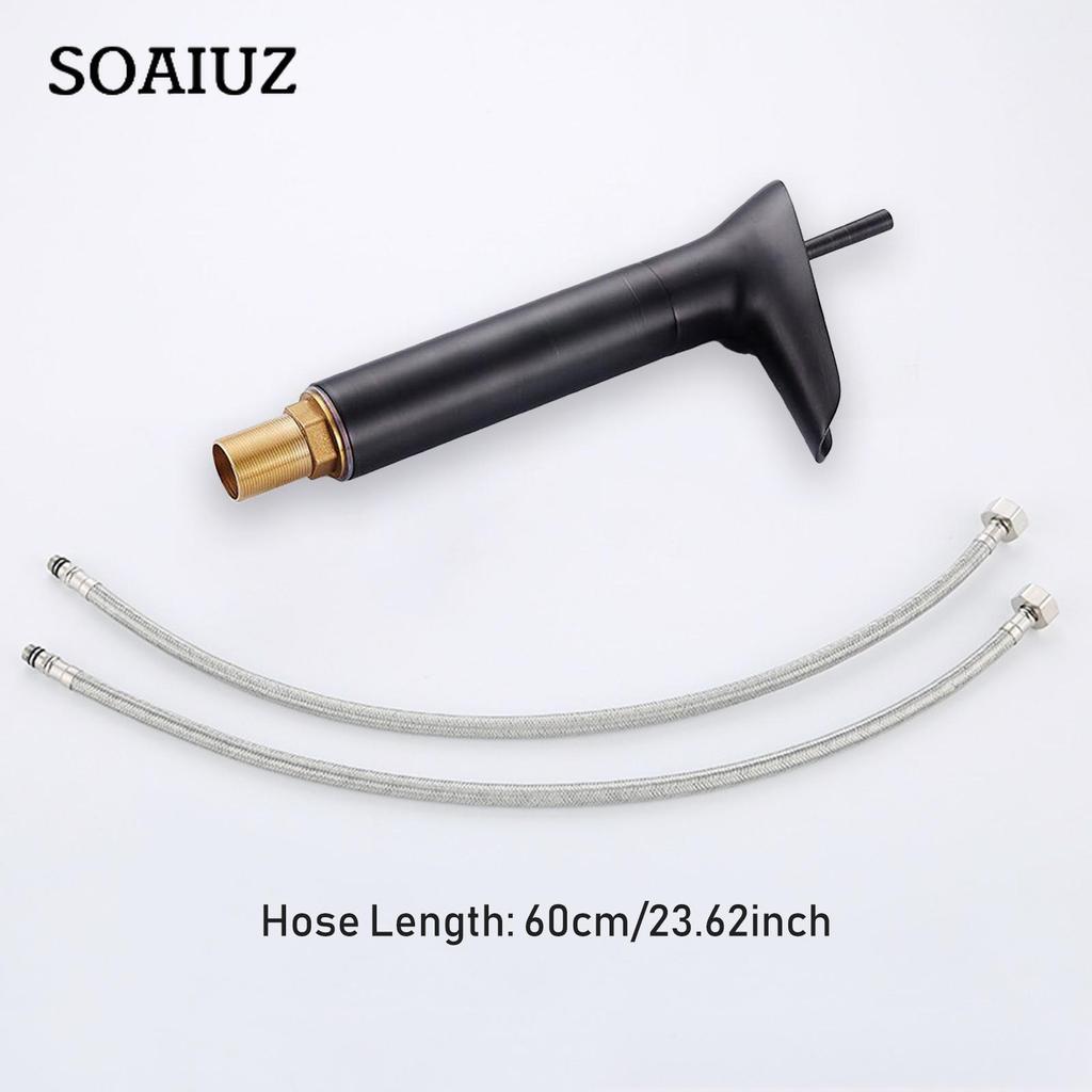 Vintage Style Waterfall Faucet Bathroom Sink Faucet Brass Basin Water Tap High Single Lever Mixer