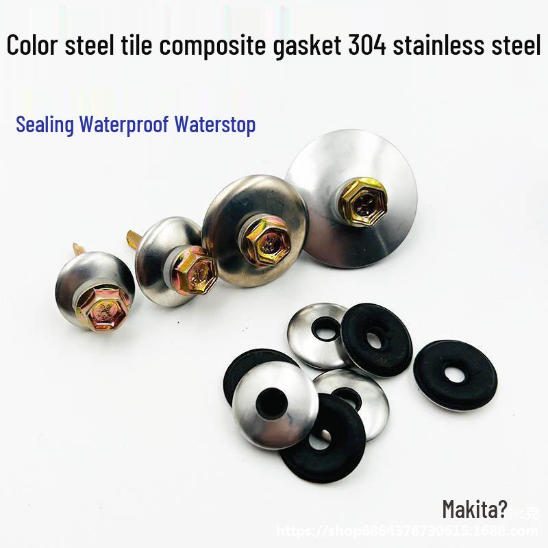 304 Stainless Steel Hex Self-Drilling Screw with Color Steel Tile Waterproof Gasket