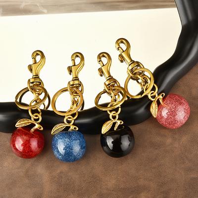Apple Keychain Pendants Exquisite Car Keychain Bags Pendant Ornaments Women'S Handbag Accessories