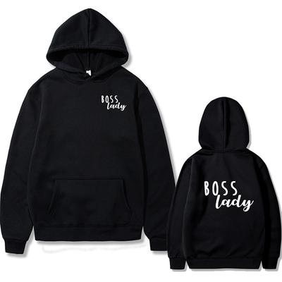 Hoodie Casual Sweatshirt Langarm Hoodie Pullover Sweatshirt Boss Lady Print Hoodie Sweatshirt Lose Tops Oberbekleidung