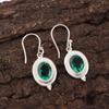 Green Emerald Gemstone Jewelry, 925 Sterling Silver Earrings, Handmade Dazzling Jewelry, Meditation Earrings Gift For Women