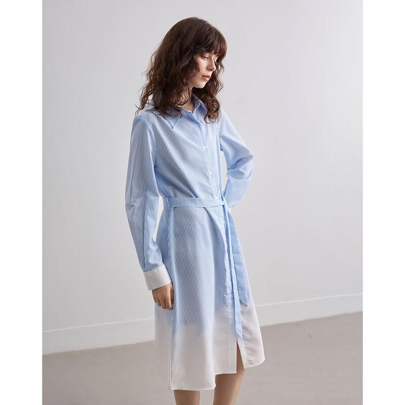 Demana Gradient Stripe Commuter Dress