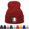 ITALY Flag Print Winter Hats Acrylic Fibre Cap Beanie Hat For Man Lightweight Stretchy Knit Hat Beanie Ideal Choice For Cycling
