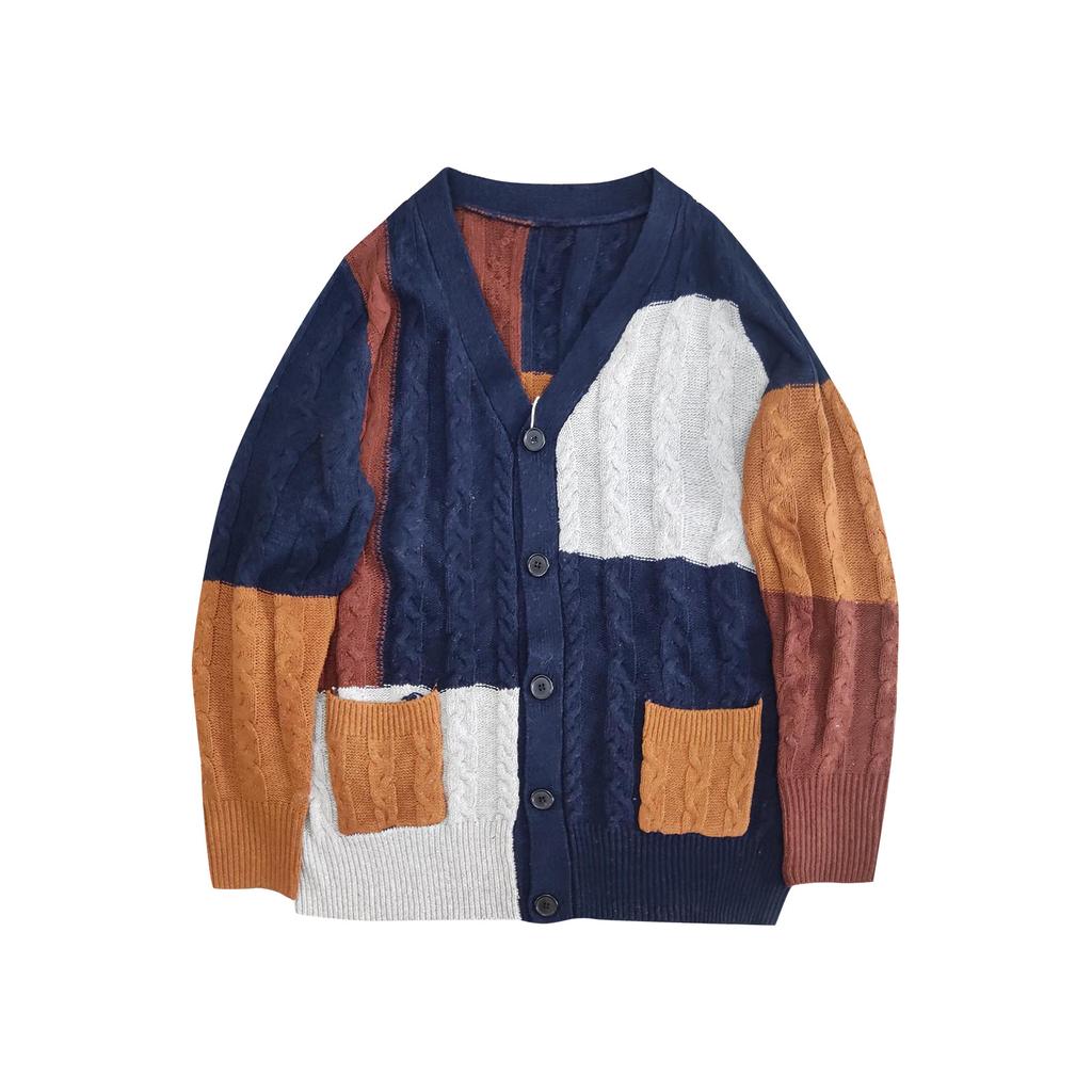 Módní klopa Ležérní Cardigan kabát Dlouhý rukáv Úzký pletený svetr