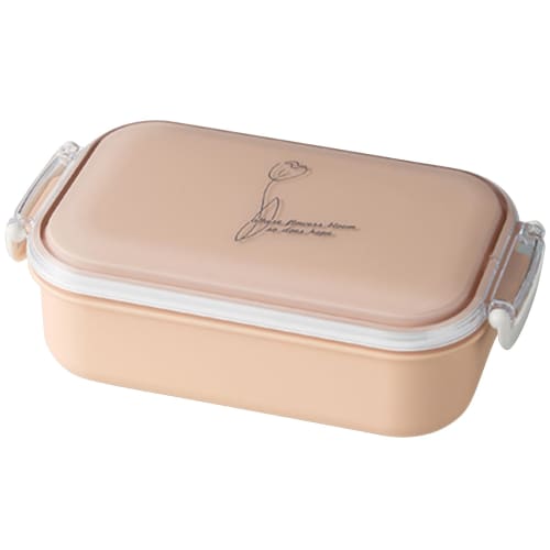 

Fuwapta Break-Resistant Lunch Box for Women, Single Tier, Approx. 10 x 18 cm, Medium, Antibacterial, Dishwasher and Microwave Safe, Pink, Product Numb