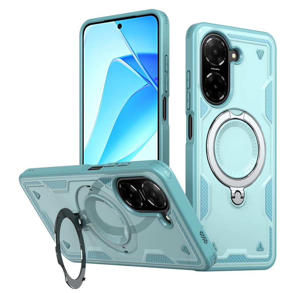 For Xiaomi Redmi A5 4G (171.7mm)/Poco C71 4G Case Compatible with MagSafe Military Protection PC+TPU Kickstand Phone Cover