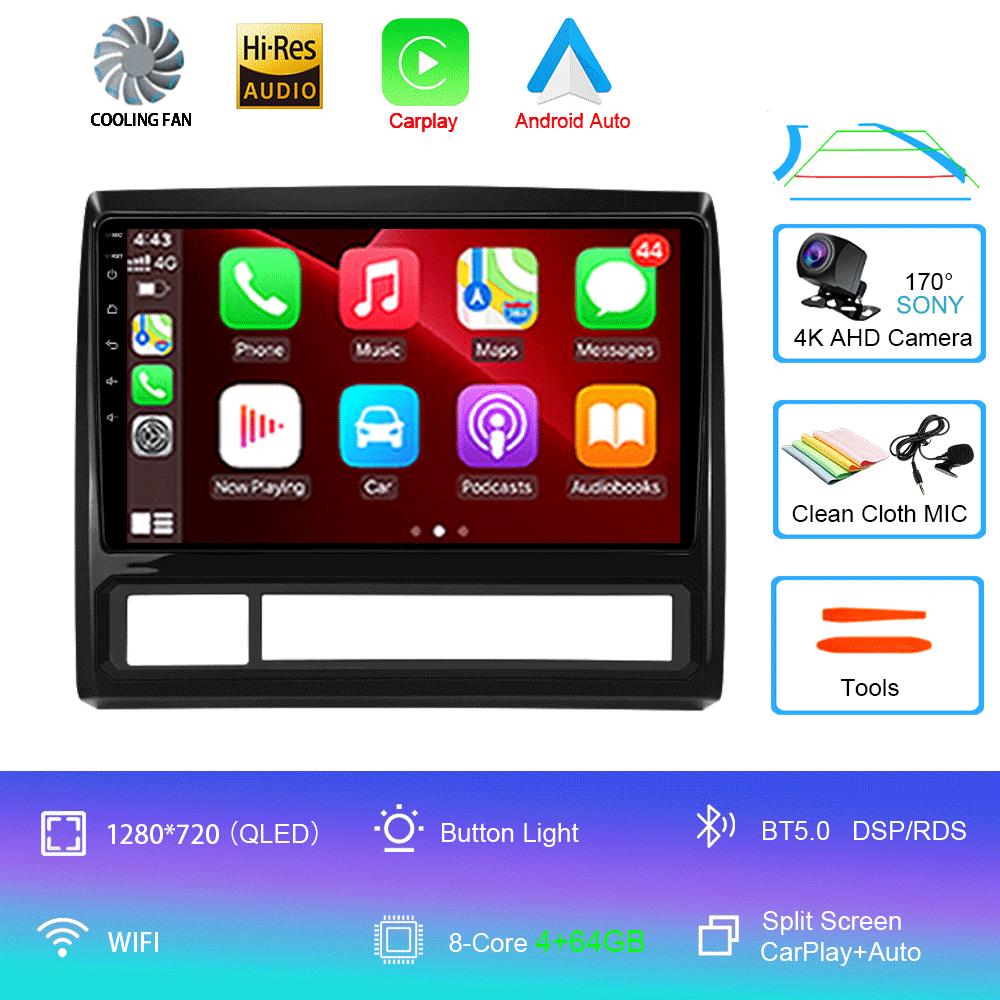 Android 14 Carplay Auto Car Radio For Toyota Tacoma 2 N200 Hilux 2005-2013 GPS Navigation Multimedia Player DSP Stereo WiFi 4G