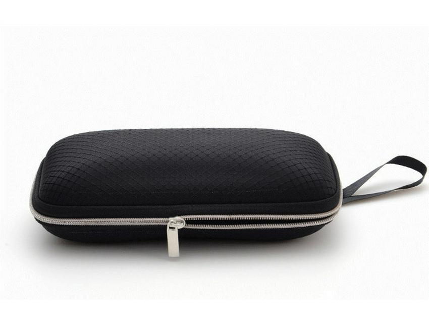 Diamond Pattern Retro Zipper Eyeglass Case - Portable & Durable