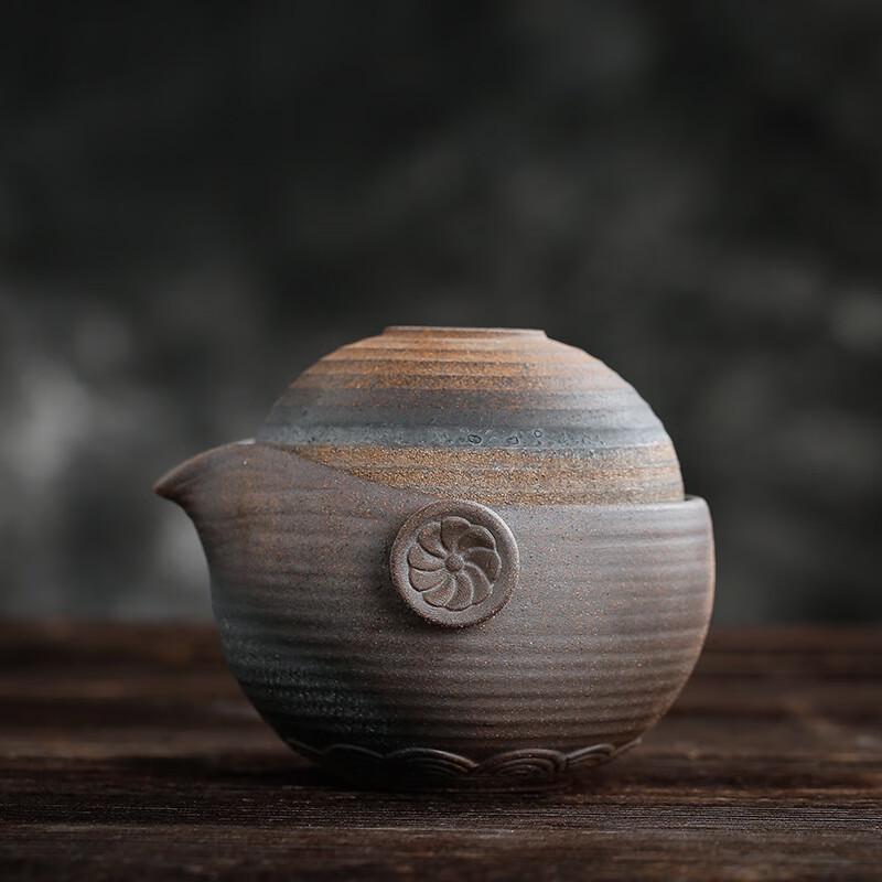 Jialang Japanese Style Coarse Pottery Portable Tea Set