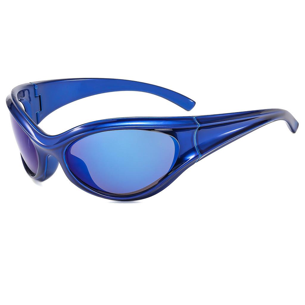 

Style Geometric Sunglasses With Pc Material For Outdoor Activities And Fashion синій