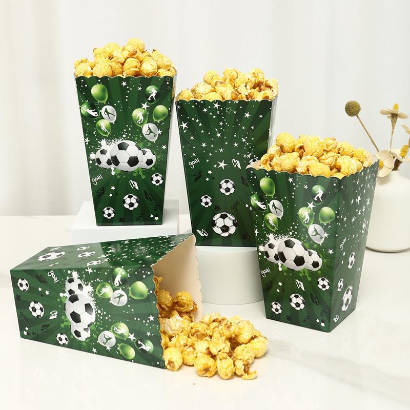 Fotbalová krabička na popcorn Fotbalová párty Krabička na pamlsky pro sportovní téma Oslava narozenin Potřeby pro miminko pro chlapce
