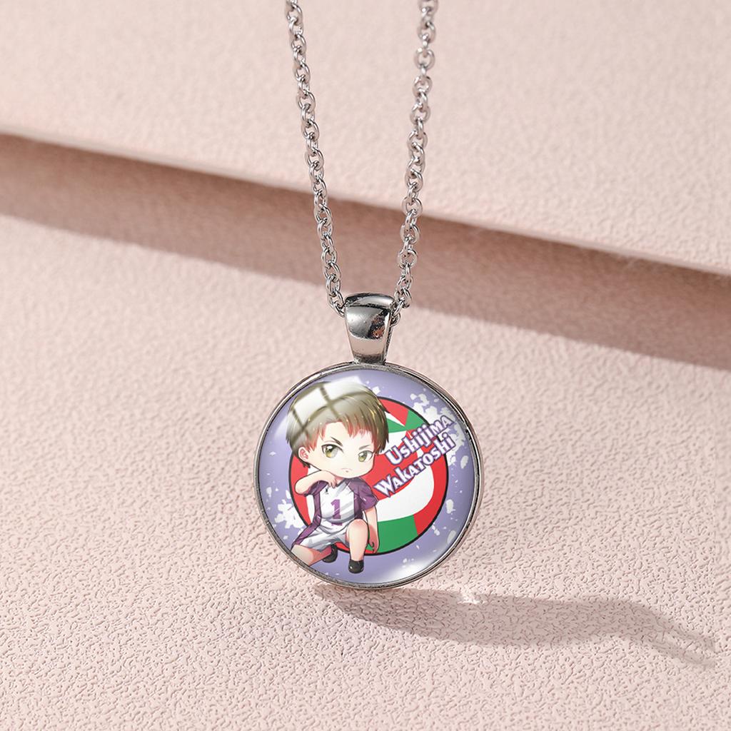 Quality Premium Hinata Shoyo Anime Necklace With Gemstone Style For Trendy Fashion Lovers