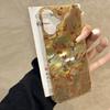 Golden Brown Leaves Clear Phone Case for IPhone 16 15 14 13 12 11 Pro Max XS X XR SE2 7 8 Plus 15 Vortex Pattern Hard Back Cover