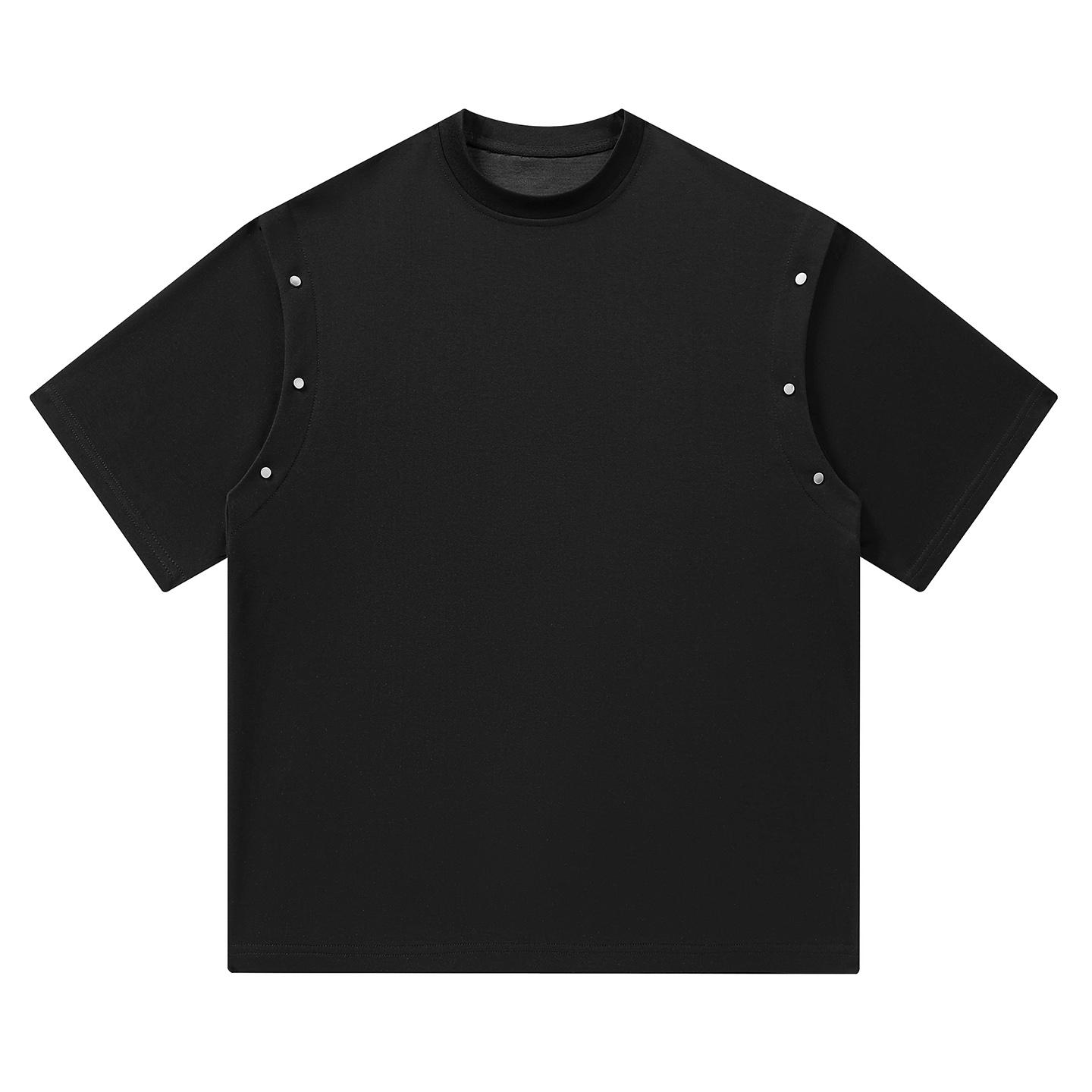 T-shirt Men s Summer Short-sleeved Men s Rivet Short-sleeved Loose T-shirt 2XL