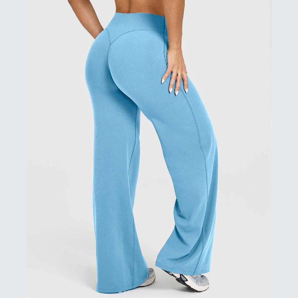 DFYN Women's Straight Leg Yoga Pants - Slimming, Quick-Drying, High-End, No-Show Lines, Elastic Sports Long Pants