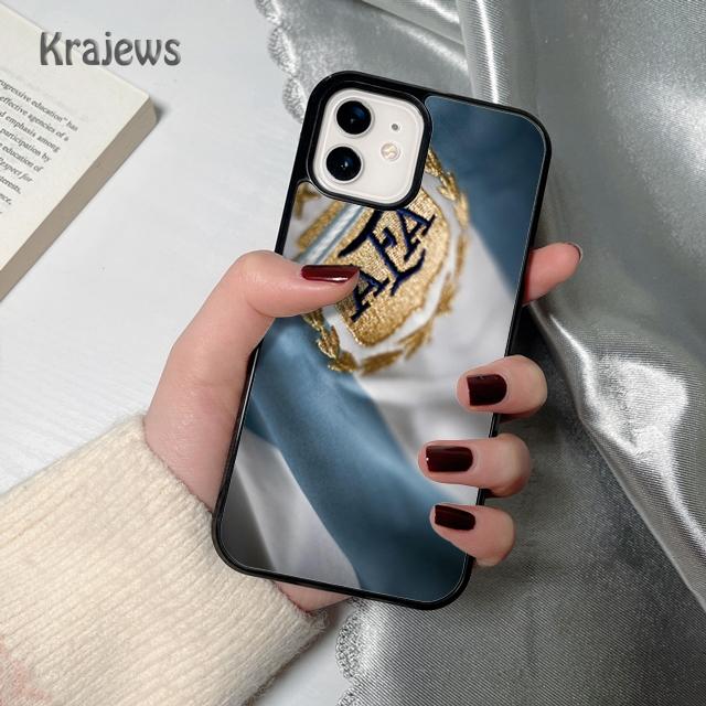 Krajews Argentina Flag soft Phone Case Cover For iPhone 17 Air 16 15 14 plus 12 13 pro max coque Shell Fundas