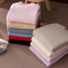 Premium Kids' Solid Color Wool Sweater - Boys' Thick Pullover & Girls' Cashmere Knit Base Layer
