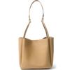 The First Layer Of Cowhide Vegetable Basket Bag, Bucket Bag, Simple And Large-Capacity Leather Single Shoulder Oblique Span Handbag.