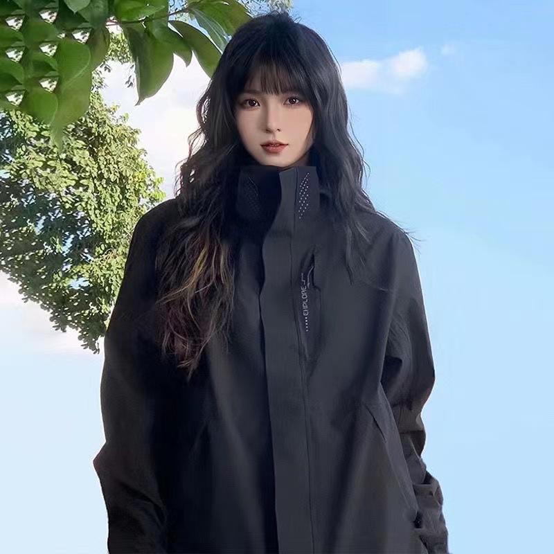 Kurtka dla par na wiosnę i jesień, cienka, górska, outdoorowa, sportowa, wiatrówka, męska, z kapturem