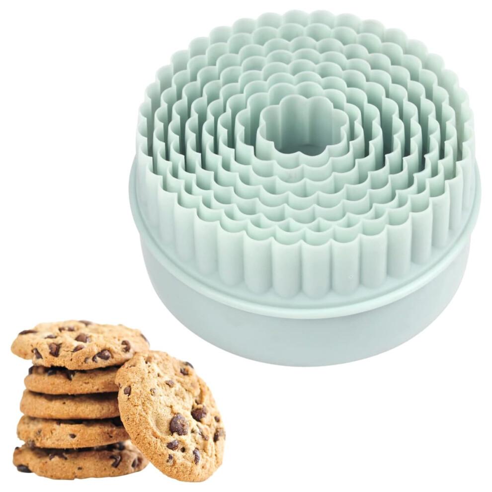 Scallop Edge Pastry Cutter, Stainless Steel Baking Ring Molds, For Cooking, Meat Shaping, Pudding, Easy Processing & Safe Use, Oven Safe Biscuit